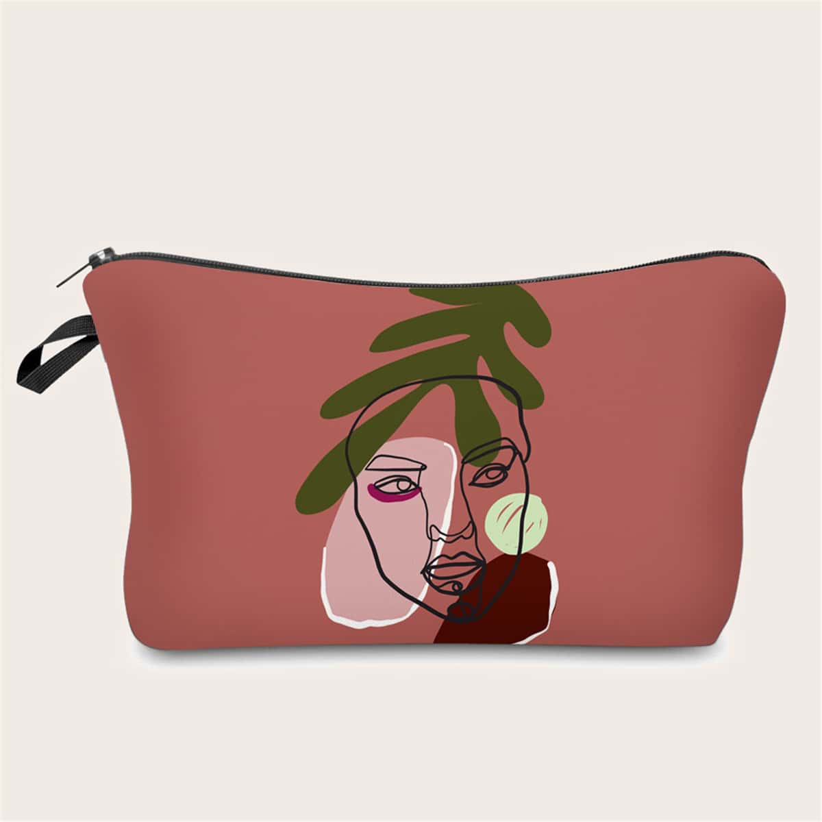 

Abstract Art Zipper Makeup Bag, Multicolor