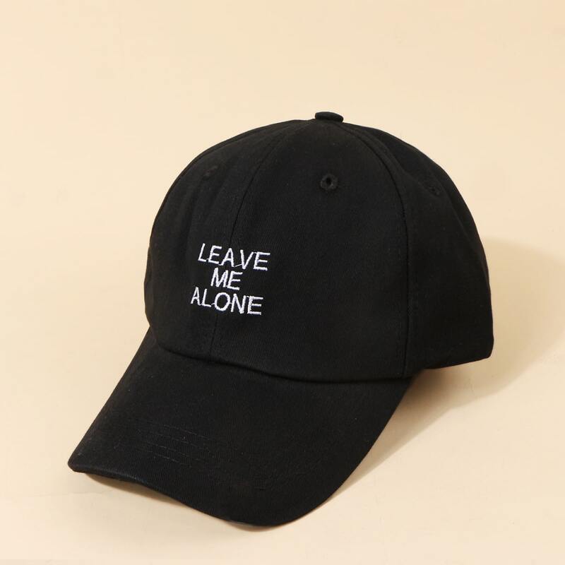 

Guys Letter Embroidery Baseball Cap, Black