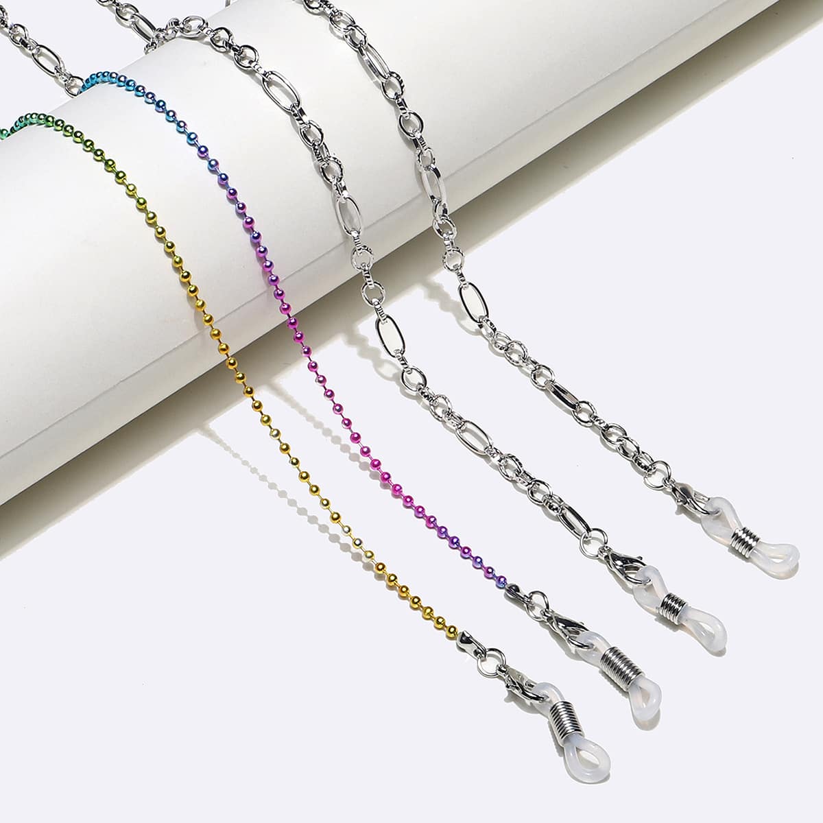 

2pcs Simple Glasses Chain, Multicolor