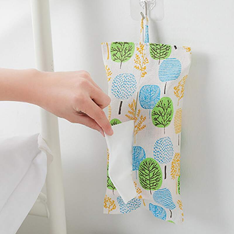 

1pc Plant Pattern Tissue Storage Bag, Multicolor