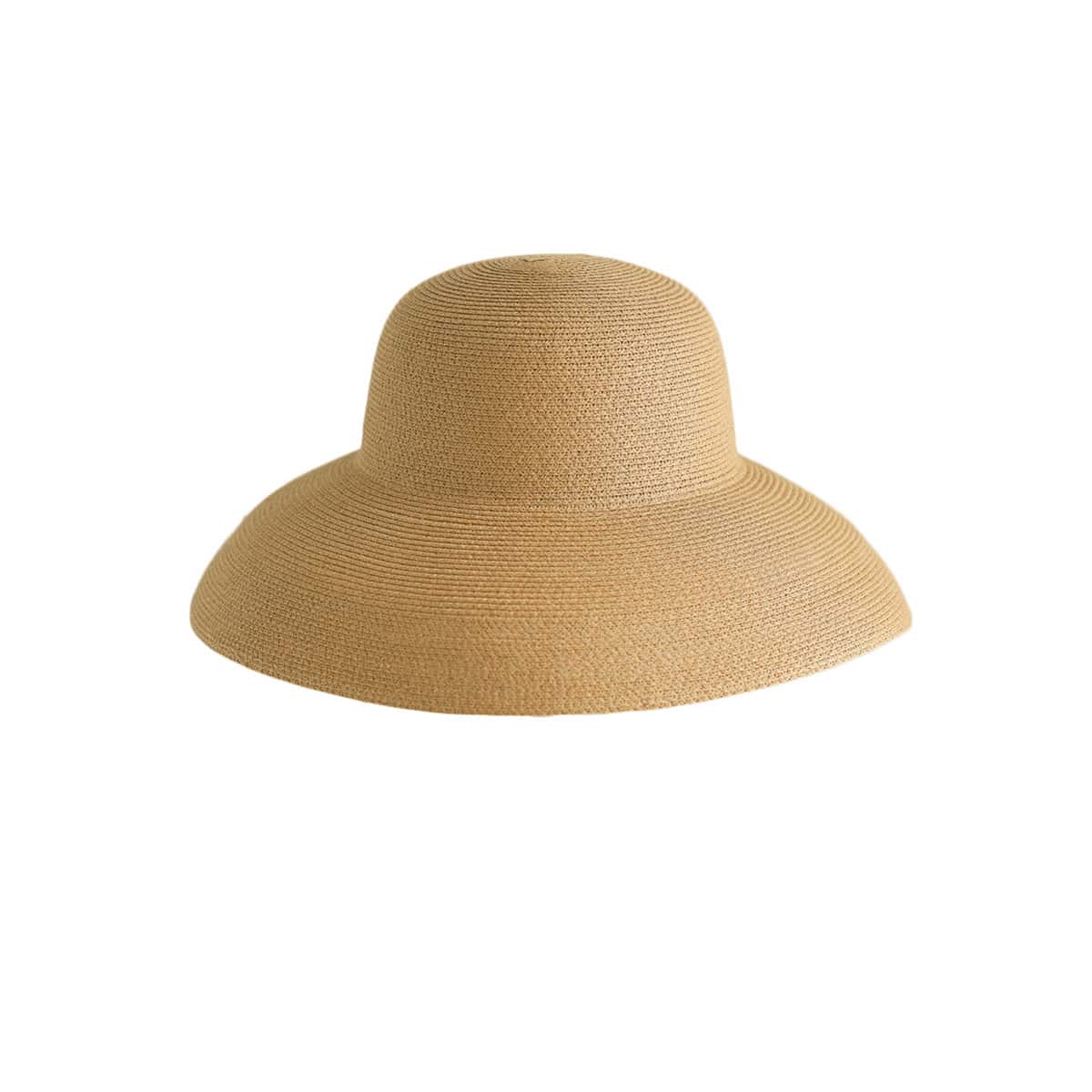 

Simple Plain Straw Hat, Khaki