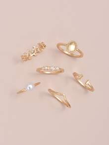 Anillos Perlas - Amarillo Oro - Ver 2