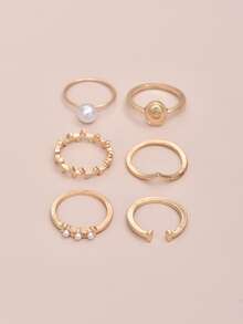 Anillos Perlas - Amarillo Oro - Ver 3