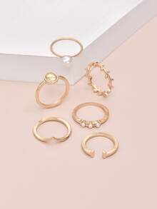 Anillos Perlas - Amarillo Oro - Ver 4