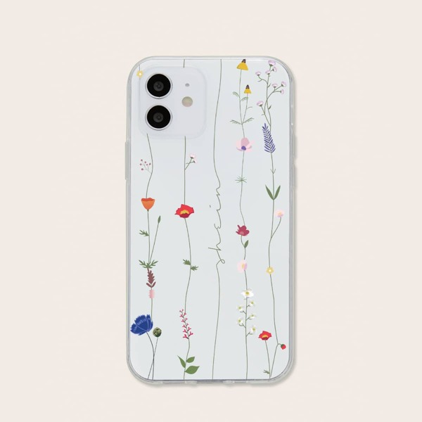 

Flower Print Phone Case, Clear
