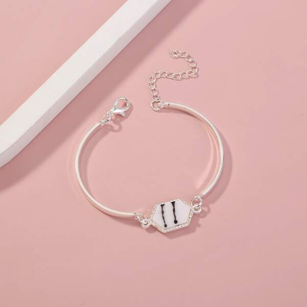

Geometric Detail Bracelet, Silver