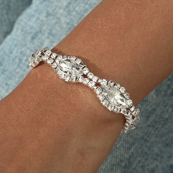 

Rhinestone Decor Bracelet, White