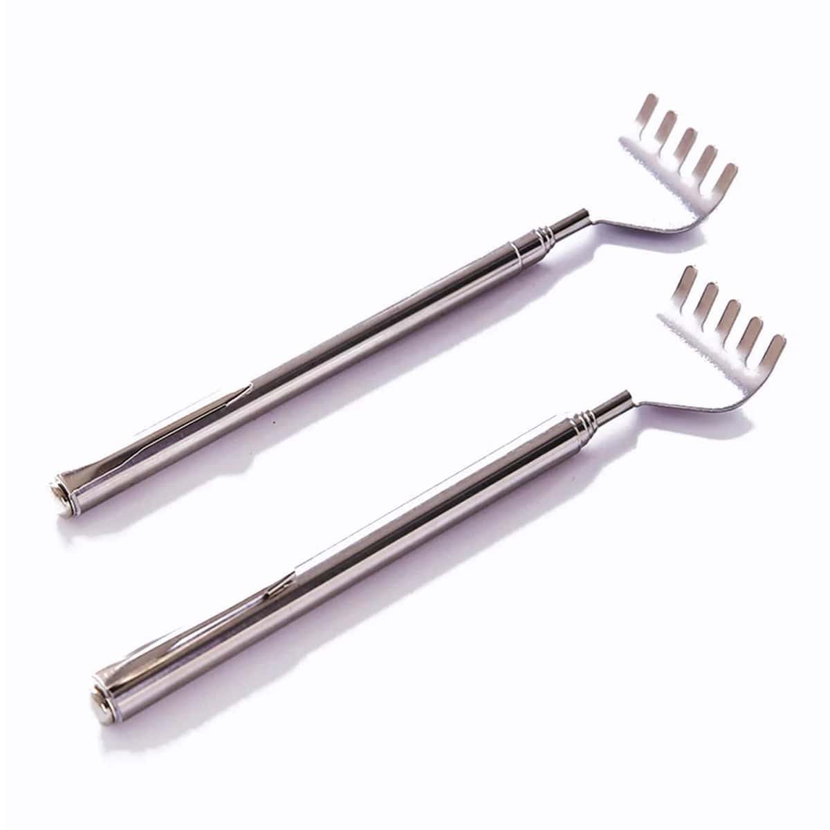 

1pc Stainless Steel Scratching Rake, Silver