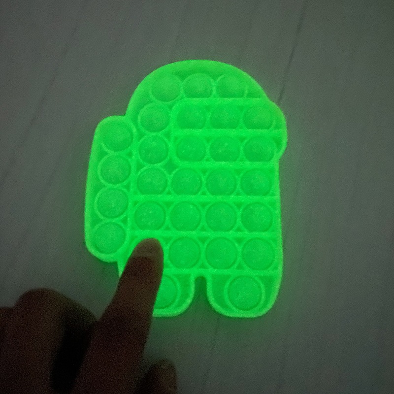 

1pc Luminous Push Pop Bubble Toy, Neon