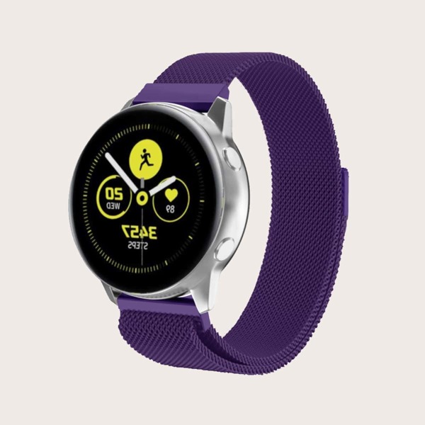 

Stainless Steel Loopback Watchband For Samsung Galaxy Active, Purple
