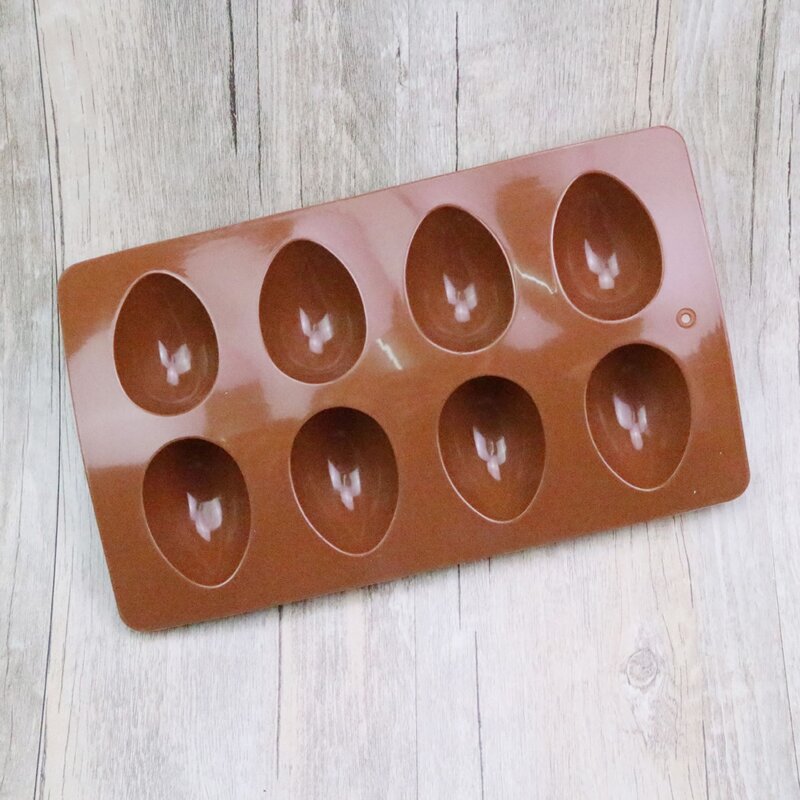 

1pc Egg Shaped Chocolate Mold, Chocolate brown
