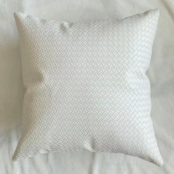 

Solid Weave Texture Cushion Cover Without Filler, White