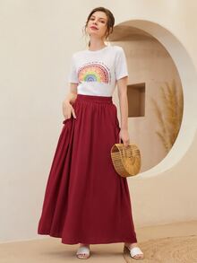 SHEIN Slogan and Graphic Print Top - White - View 5