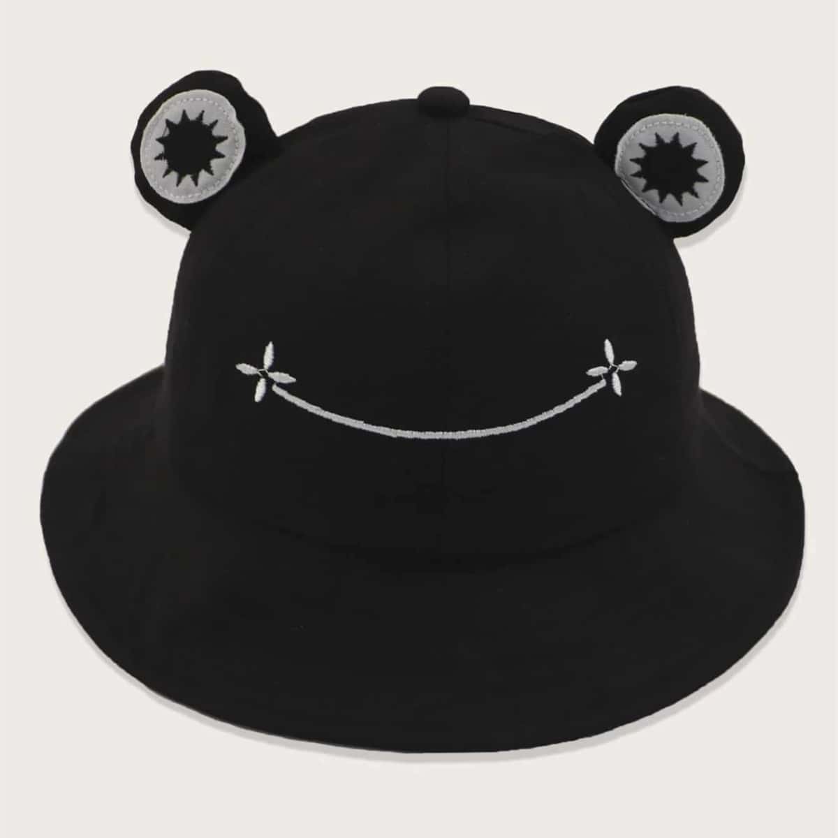 

Frog Bucket Hat, Black