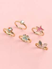 5 chiếc nhẫn trang trí sao cô gái - Nhiều màu - Xem 2