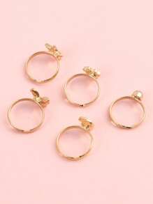 5 chiếc nhẫn trang trí sao cô gái - Nhiều màu - Xem 3