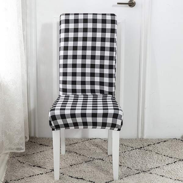 

Gingham Pattern Stretchy Chair Slipcover, Multicolor