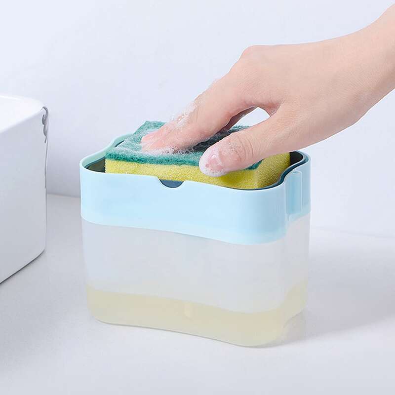 

1pc Random 2 In 1 Kitchen Hand Press Soap Box, Multicolor