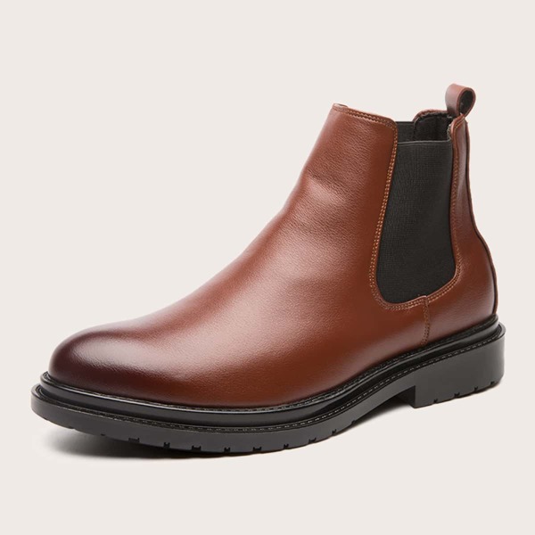 

Men Minimalist Chelsea Boots, Brown