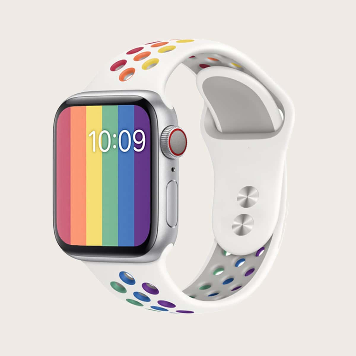 

1pc Cutout Apple Watch Band, White