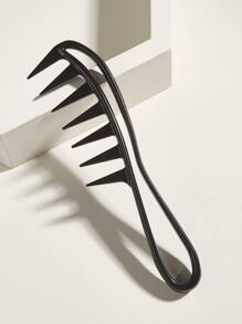 Peigne à dents larges pour coiffure pompadour, peigne rétro pour le volume, 1 peigne en forme d'arête de poisson ajouré antistatique, brosse à cheveux, brosse Denman, peigne à dents larges, brosse démêlante anti-nœuds pour cheveux mouillés, peigne à dents larges démêlant, brosse à cheveux, peigne, outils pour cheveux, produits et accessoires capillaires pour les essentiels de voyage du salon de coiffure et de beauté - Noir - Voir 2