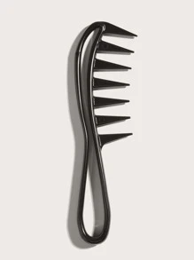 Peigne à dents larges pour coiffure pompadour, peigne rétro pour le volume, 1 peigne en forme d'arête de poisson ajouré antistatique, brosse à cheveux, brosse Denman, peigne à dents larges, brosse démêlante anti-nœuds pour cheveux mouillés, peigne à dents larges démêlant, brosse à cheveux, peigne, outils pour cheveux, produits et accessoires capillaires pour les essentiels de voyage du salon de coiffure et de beauté - Noir - Voir 5
