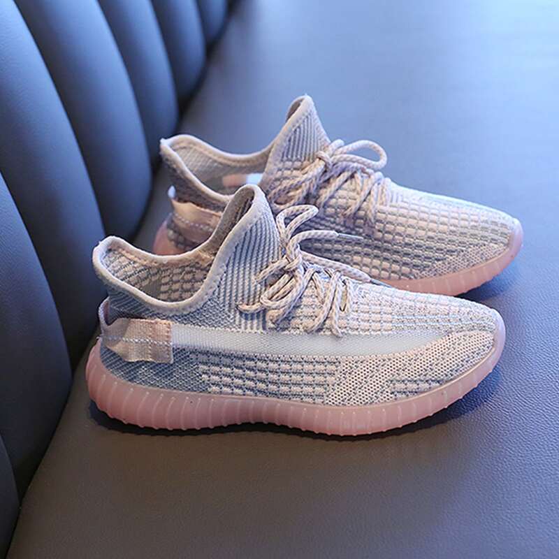 

Lace-up Front Knit Sneakers, Pink