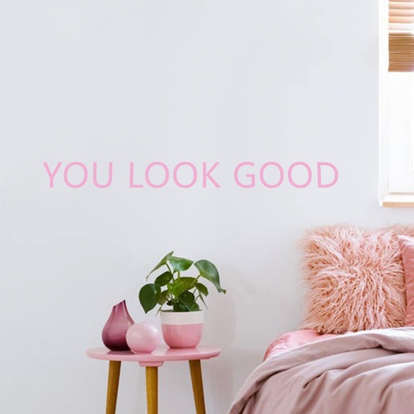 

Slogan Graphic Wall Sticker, Pink