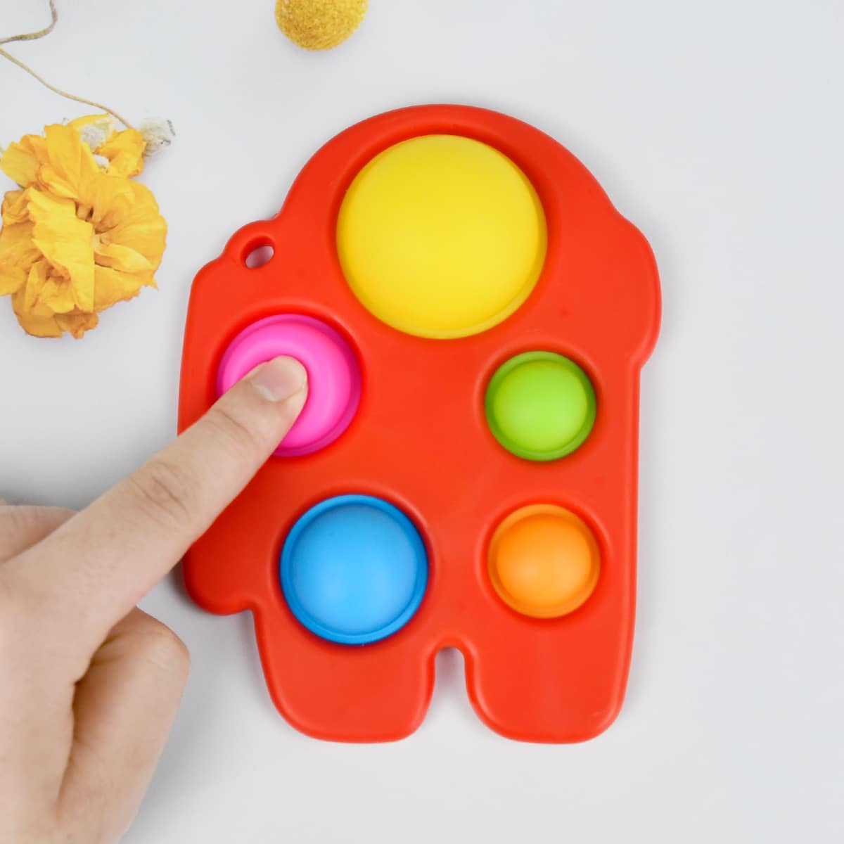 

1pc Random Color Push Bubble Toy, Multicolor