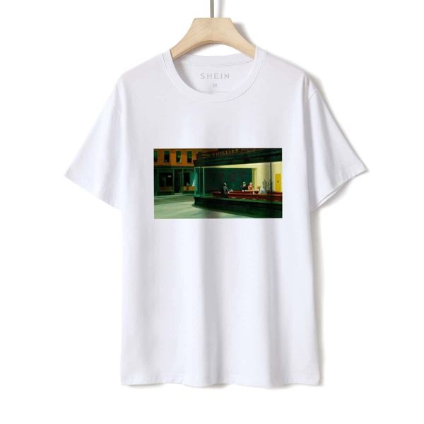 

Painting Print Crew Neck Tee, White