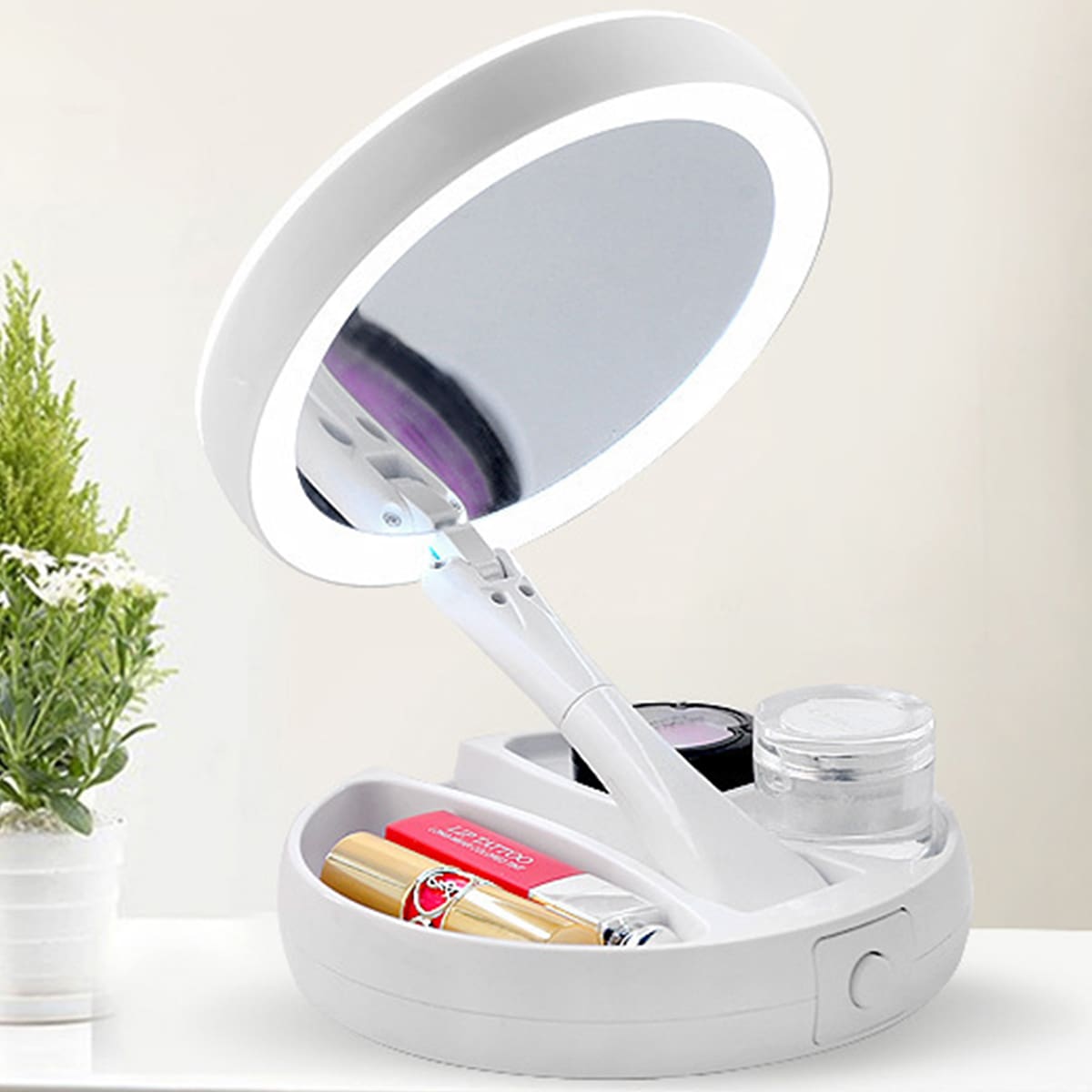 

Makeup Mirror With Lamp, Beige