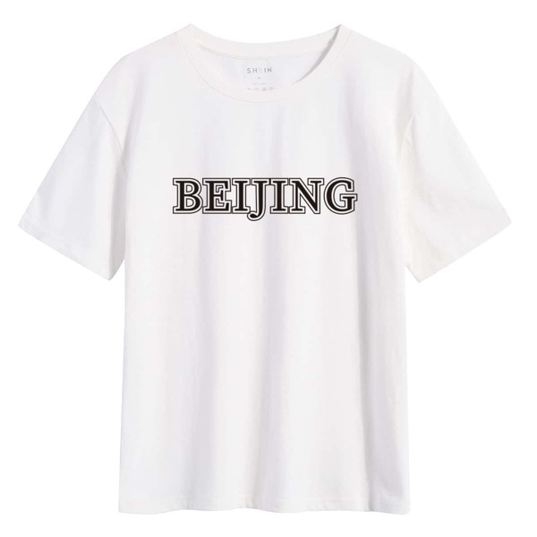 

Letter Graphic Crew Neck Tee, White