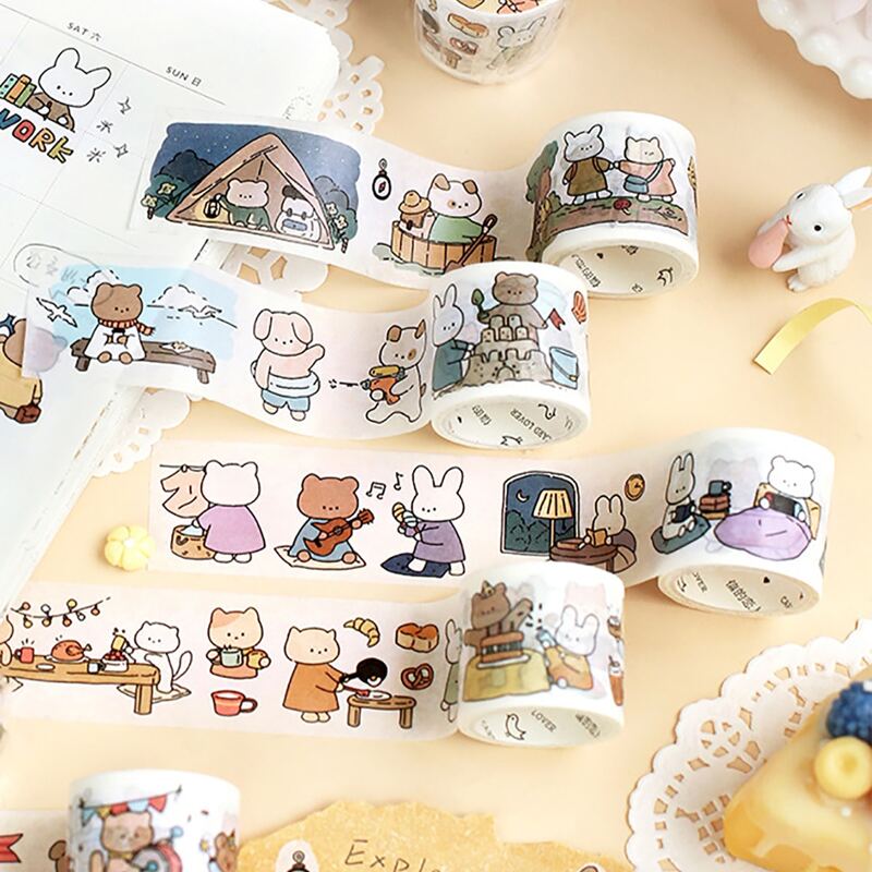 

1roll Cartoon Graphic Random DIY Tape, Multicolor