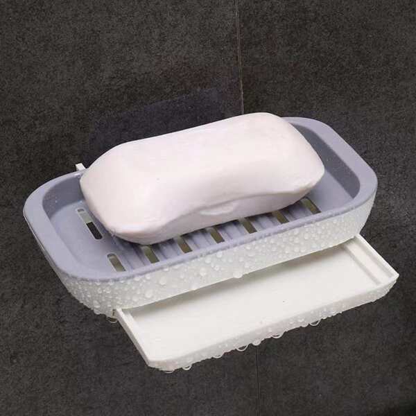 

1pc Random Drain Soap Dish Holder, Multicolor
