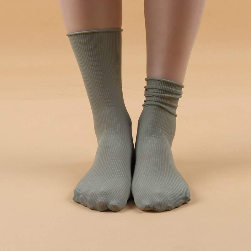 

Solid Crew Socks, Green