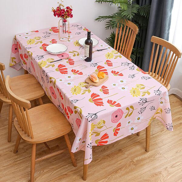 

Flower Print Tablecloth, Multicolor