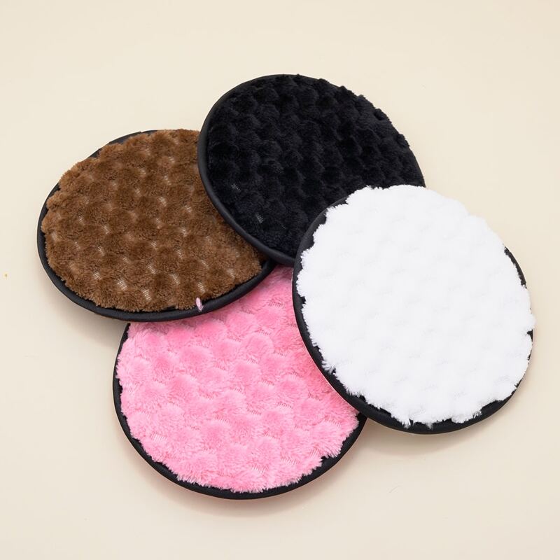 

4pcs Makeup Remover Puff, Multicolor
