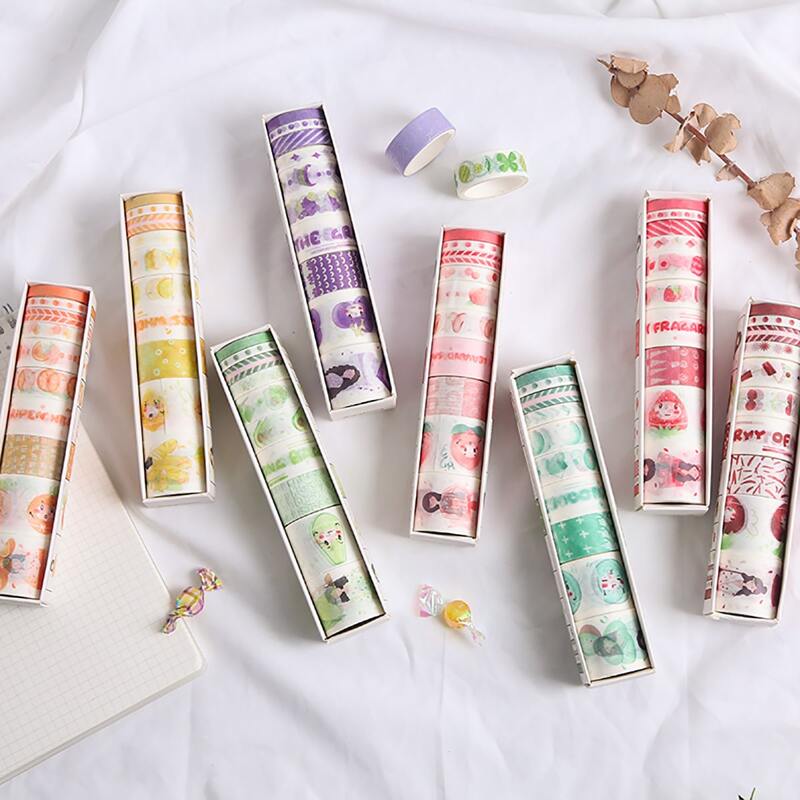 

10rolls Cartoon Graphic Random DIY Tape, Multicolor