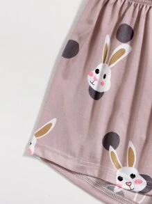 Rabbit Print Cami PJ Set With Eye Cover