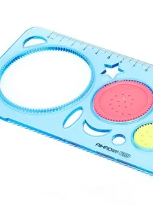 1pc Random Color Drawing Template Ruler,Rulers - Multicolor - View 4