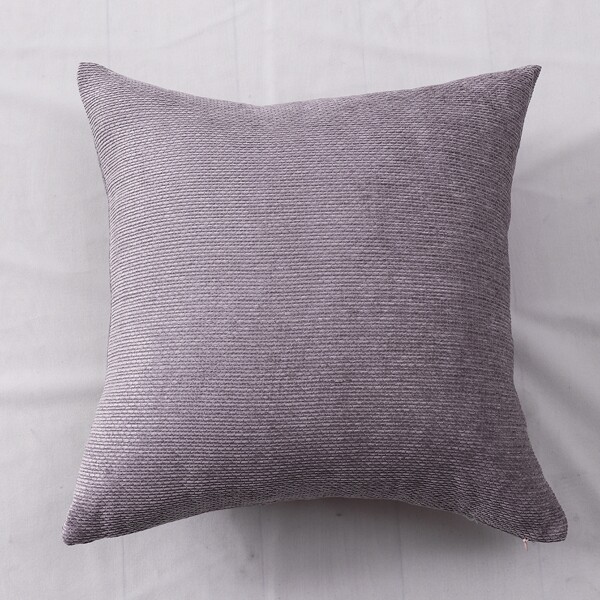 

Solid Color Cushion Cover Without Filler, Mauve purple