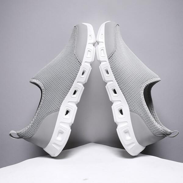 

Men Slip On Low Top Breathable Sneakers, Light grey