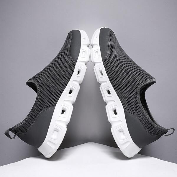 

Men Slip On Low Top Breathable Sneakers, Dark grey