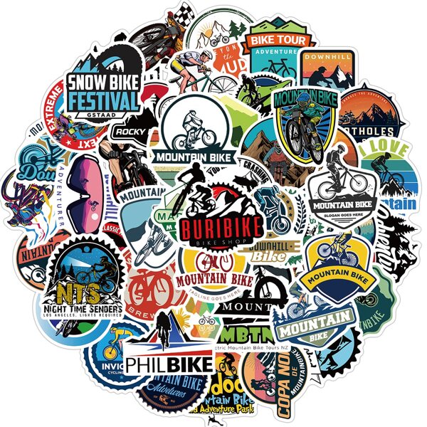 

50pcs Outdoor Pattern DIY Sticker, Multicolor