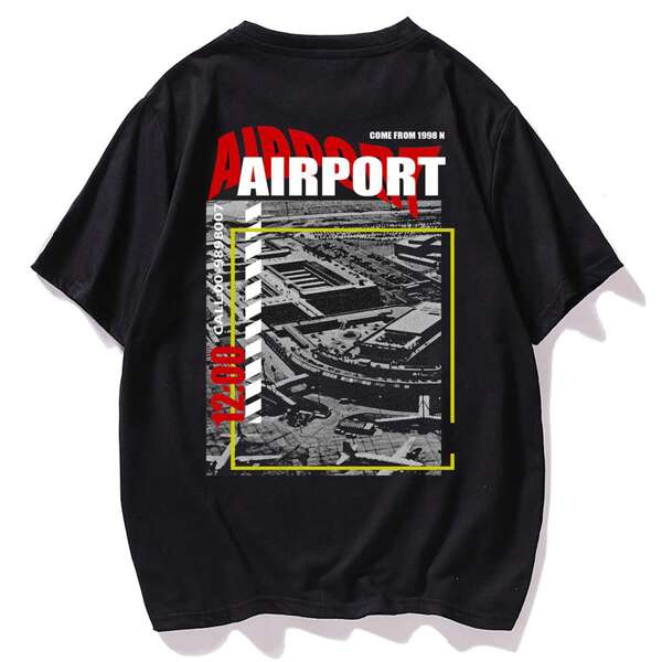

Men Letter And Graphic Print Tee, Black