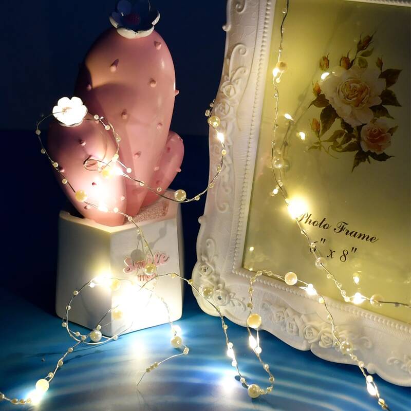 

2M Faux Pearl Bulb String Light, White