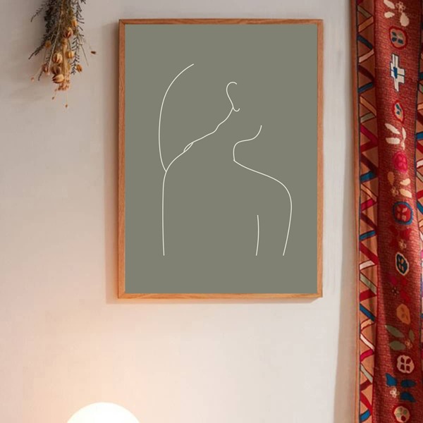 

Abstract Figure Graphic Unframed Painting, Multicolor