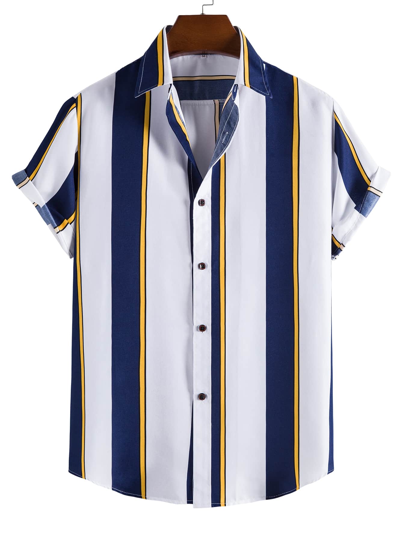 Manfinity Homme Men Button Front Striped Shirt | SHEIN USA