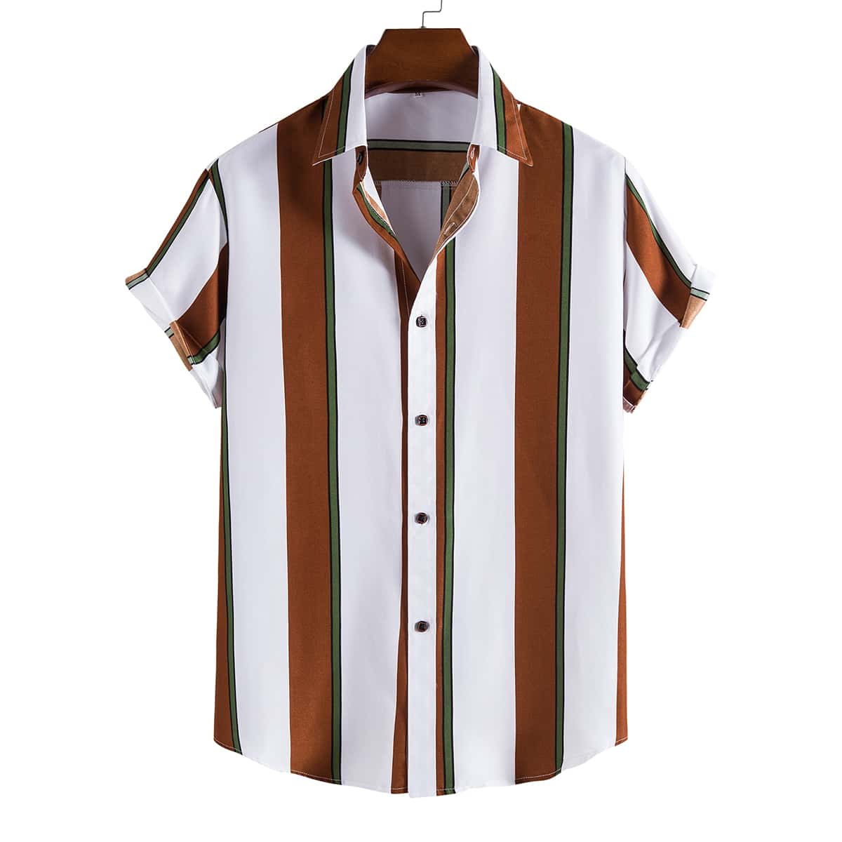 

Guys Button Front Striped Shirt, Multicolor