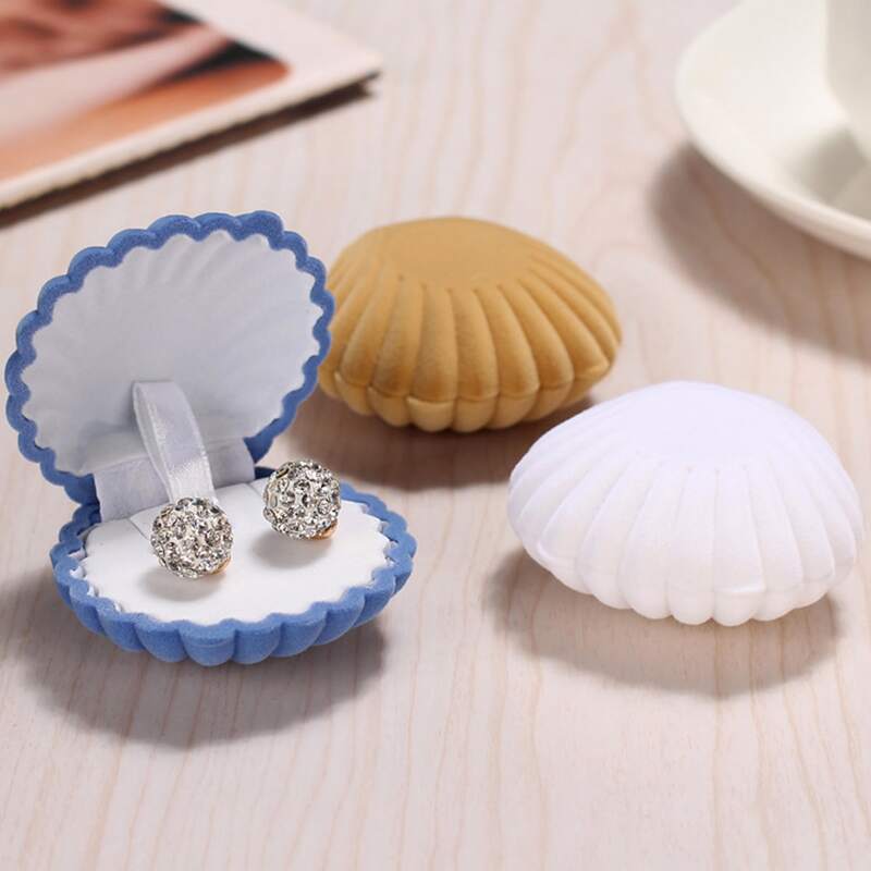 

1pc Random Shell Shaped Jewelry Box, Multicolor